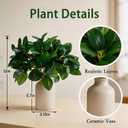 12 Inch Artificial Plant Indoor,Small Fake Plants Eucalyptus Stems With Vase,Faux Greenery In Pot For Farmhouse Home Decor,Bathroom Living Room Kitchen Office Coffee Table Centerpiece (cream white)