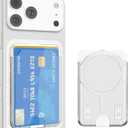 Clear Magnetic Wallet Compatible with MagSafe for iPhone, Holds 1-3 Cards, Compatible with iPhone 17/16/15/14/13/12, MagSafe-Case, Anti-yellowing Hard Card Holder