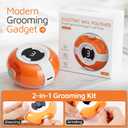Electric Nail Clipper for Adults & Kids Rechargeable Automatic Nail Trimmer with Built-in File & LED Light, Safe & Easy Nail Care for Fingernails & Light Trimming (Orange)