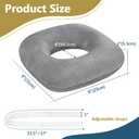 Piercing Ear Pillow with Holes for Ear Pain Side Sleeping Donut Pillows Cnh Pressure Sore Relief Inflammation Ache Cushion Ear Guard Pad with a Strap Ultimate Comfort and Protection