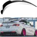 Rear Spoiler Compatible with 2020-2024 Tesla Model Y, MV Style Duckbill Trunk Exterior High Kick Tail Deck Lid Splitter Wing Lip 2020 2021 2022 2023 2024 (Glossy Black)
