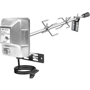 Heavy-Duty Stainless Steel Grill Rotisserie Kit with 35 X 1/3 Inch Spit Rod, Stainless Steel Electric Motor and Necessary Rotisserie Accessories