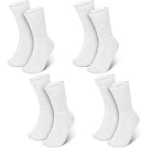 4 Pairs Cotton Soft Eczema Socks White Hydrating Moisturizing Therapy Cotton Socks Eczema Relief for Adult Wet Wrap Non Itch Soft Feet Treatment
