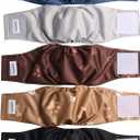 Belly Bands for Male Dogs(5 Pack),Washable Reusable Small Dog Diapers Male Leakproof Doggie Belly Wrap,M