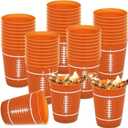 24 Pcs Football Plastic Cups Reusable Football Plastic Tumblers Party Supplies Sports Game Day Reusable Plastic Drinking Cups 12oz Party Decorations for Kids Football Birthday Baby Shower Party Favors
