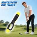 2 x Golf Grip Trainer for Right & Left Hand, Swing Training Aid for Correct Hand Position, Anti-Slip Golf Grip Attachment, Muscle Memory Golf Practice Tool for Beginners & Pros