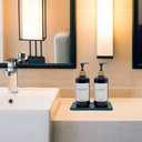 Ceramic Soap Dispenser Tray for Kitchen and Bathroom Sink, Modern and Farmhouse Rectangle Service Tray (Green,8", 1Pcs)