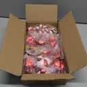 Leyndo 24 Pcs Christmas Candy Hanging Ornament Candy Cane Peppermint Lollipop Decor Glitter Ornament for Home Christmas Tree Party Favor Decoration(Red)