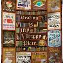 Book Lovers Gifts, Gifts for Book Lovers, Reading Blanket, Christmas, Graduation (Book Gifts, 60" x 50")