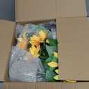 Sunflower Artificial Flowers, Fake Sunflower Table Centerpiece Decor, Artificial Fall Flowers Arrangement Farmhouse Decoration for Home Bathroom Kitchen, Yellow