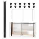 Muzata 42in Black Modular Cable Railing Post Side Mount Level Drilled RW47