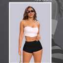 Cut Out Yoga Shorts Booty Butt Lifting Scrunch Shorts High Waisted Workout Gym Active Hot Pants (Black, S)