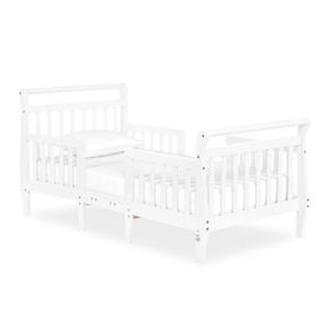 Dream On Me Emma 3 in 1 Convertible Toddler Bed in White, JPMA & Greenguard gold certified, low-to-floor design, built of New Zealand pinewood with the safety of your children in mind (56x29x28 Inch,29x29x18 Inch)