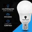 4 Pack BlueX G14 LED Bulb 4 Pack E17 Intermediate Base, 6W (60W Equivalent), 600 Lumens, Non-Dimmable 120V Small Globe LED Bulb for Kitchen, Pendant Fixtures, Dinning Room (5000K - Daylight)