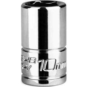 Capri Tools 10 mm Shallow Socket, 1/4" Drive, 6 Pt., Metric