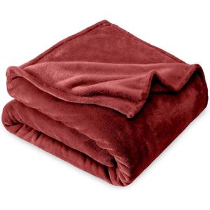 Bare Home Fleece Blanket - Extra Long - Rosewood - Lightweight Throw for Bed, Sofa, Couch, Movie Night, Camping, and Travel - Microplush - Ultra Soft Warm Blanket (Twin/Twin XL, Rosewood)