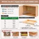 Menkxi 2 Set Wooden Pull out Cabinet Organizer Fully Assembled Slide out Pantry Drawer with Gentle Close Storage Shelf Tray for Base Kitchen Under Sink Bathroom Accessory(Wood Color,27'' X 21'' X 3")