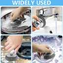 Stainless Steel Wool Scrubber with 2 Replacement Pads - Clean Metal Pans, Pots, Grills & More (4pcs)