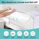 NUTIKAS Baby Bed Rail Guard for Toddlers -47" Toddler Bed Rails for Twin, Full, Queen, King Bunk Size Bed Swing Down Bedrail Extral Tall Child Safety Side Railing Guards for Kids