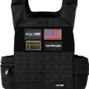 POLYFIT (Fortify) Weighted Vest for Strength and Endurance Training, Rucking, Fitness Workouts, Running, WODs (Black)