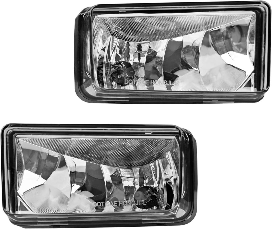 Fog Lights, for 07-15 Chevy Silverado GMC Sierra 1500 2500HD 3500HD Tahoe Suburban Avalanche Cadillac Escalade Yukon, Repalce 25883246 25883245 GM2593160 GM2592160 Front Bumper Fog Lamps Assembly Pair