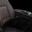 Sheepskin Seat Cushion Cover Wholehide Short Wool Seat Pad Natural Fur Car Seat Covers Universal Fit for Most Car, Truck, SUV, or Van Front Black