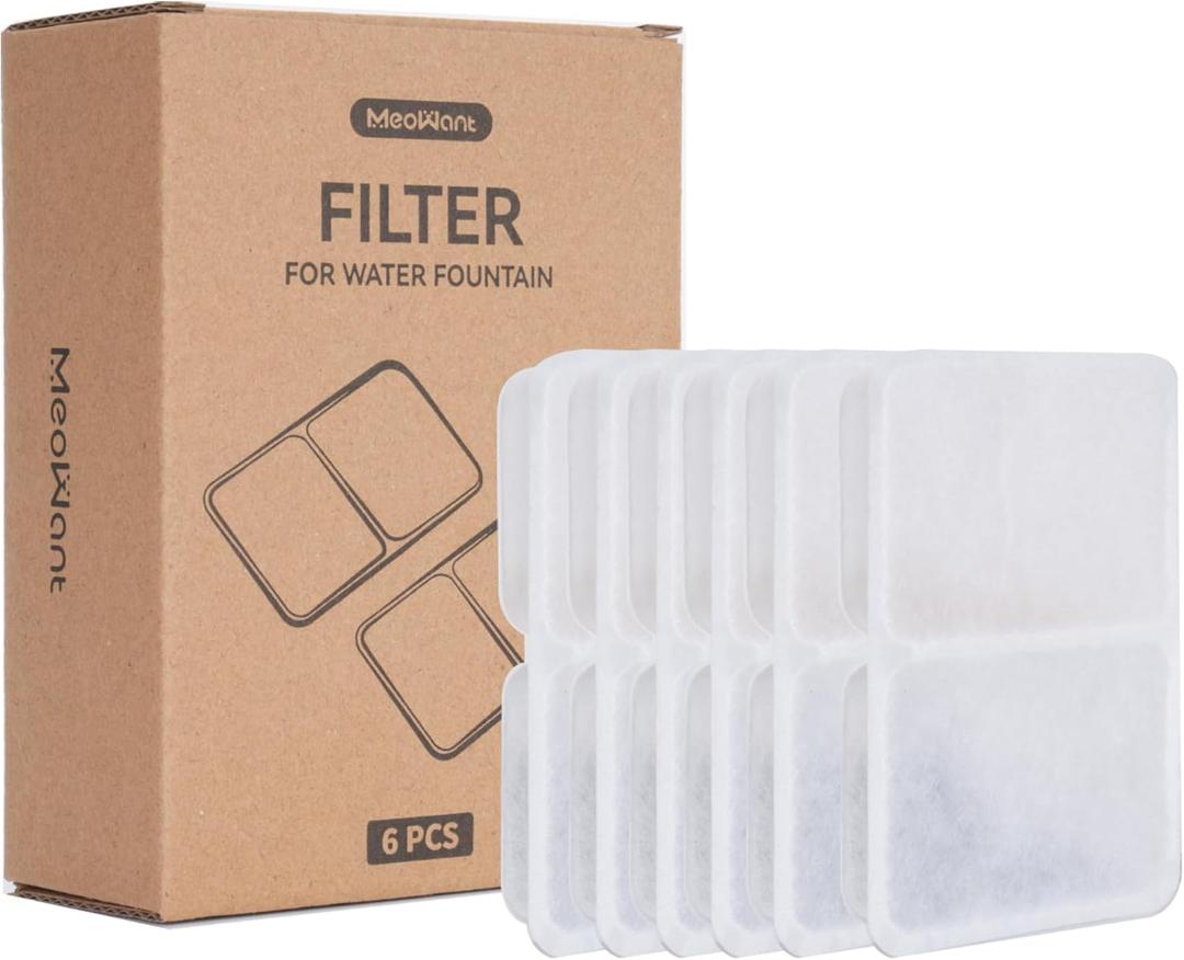MeoWant Dog Fountain MW-DF01 Accessories, Filter Replacement, 6pcs
