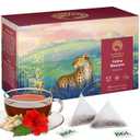 Blooms & Leopard Premium Herbal Tea Bags Feline Blossom Blend with Hibiscus, Licorice, Fennel, Tulsi & Shatavari Caffeine-Free Tea 20 Pyramid Tea Bags, Caffeine-Free for Hot or Iced Tea, No BB Date