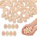 2 x 200pcs Mini Wood Eggs for Crafts Unfinished Easter Eggs DIY Painting Crafts Easter Decorations 0.7 Inch