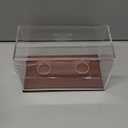 Baseball Display Case, UV Protected Clear Acrylic Cube Golf Ball Display Holder, Autograph Stand and Memorabilia Showcase Box for Two Ball, Brown Wooden Base