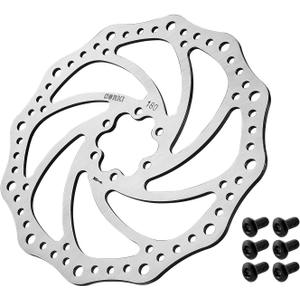 Corki Cycles 180mm Bike Disc Brake Rotor with 6 Bolts for Mountain Road BMX MTB Bike -1 Pcs Round Hole