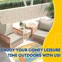 AAAAAcessories Outdoor Seat Cushions for Chairs, Fade-Resistant, Waterproof Patio Furniture Replacement Cushions, 25.5" x 25.5" x 5" + 25.5" x 19", Beige