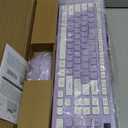 Wireless Keyboard and Mouse Combo, Full-Sized Wireless Keyboard and Adjustable DPI Mouse, 2.4GHz USB Receiver, Silent Keyboard and Mouse for PC, Windows, MAC, Desktop, Laptop(Purple)