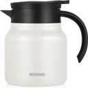 27oz Thermal Coffee Carafe for WFH & Personal Use, 12H Hot Insulated Pitcher with Drip-Free V-Spout and Easy Clean Wide Mouth, Cream