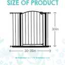 Regalo Safety 30-35 Extra Wide Baby Gate for Doorways & Bottom of Stairs, Pressure Mounted Walk-Through Gate for Babies, Toddlers & Pets, Bronze