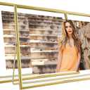 Gold Floating Frame, 8"x10", Horizontal, 2 Set, For Picture 7x9, 6x8, 5x7, Tabletop Shelf Photo Frames, Classy For Mother's Day, Birthday or Wedding