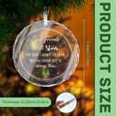 2 x Friendship Gifts for Women 2025, Best Friend Christmas Ornaments Glass Decoration