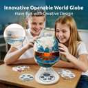 Science Can Openable Globe for Kids, 8 Inch Interactive World Globe, Talking Model with Knowledge & Quiz Mode, Bilingual STEM Toys for Ages 8-13, Educational Birthday Gifts for Boys & Girls Ages 6+