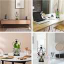 Angel Plant Terrarium with Metal Stand, Air Planter Bulb Glass Vase Metal for Hydroponics Home Garden Office Decoration-Plant Lover's Gift for Women (Angel)