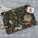 Fairy Forest Dish Drying Mat For Kitchen Counter, Large Absorbent Dish Draining Pad Kitchen Decor,18*24inch