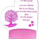 Rarasy Gifts from Daughter and Son to Father, Thanksgiving Gift, Birthday Gift, Father's Day Gift to Father, 3D Night Light for Room Decoration 2 Pack