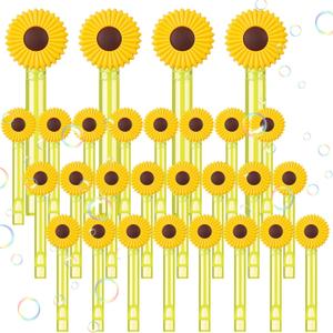 Civaner 24 Pcs Sunflower Mini Bubbles Wands Sunflower Birthday Party Favors for Kids Sunflower Bubbles Toys for Summer Outdoor Baby Shower Wedding Party Supplies Gift Bag Stuffers