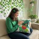 4 x St. Patrick's Day Glitter Sequin Pillow Cover 16x16 Inch - Reversible Sparkle Sequined Cushion Case for Irish Holiday Home Party Decor (Leprechaun)