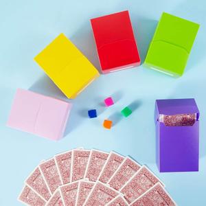 Okuna Outpost Deck Boxes with Dividers - Trading Card Storage Box & Organizer - Bulk Plastic Cases for Baseball & Game Cards - 2.88 x 1.88 x 3.88 in, Multicolor, 6-Pack