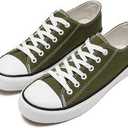 Canvas Shoes for Women and Men, Low Top Canvas Sneakers Fashion Lace Up Comfortable Womens Classic Casual Tennis Walking Shoes 46