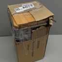 COAZEX 4 Pack Clear Laundry Pods Container & Dryer Sheet Holder, Plastic Square Laundry Room Organization and Storage Jars with Lids, Scoops & Labels for Detergent, Powder, Dryer Balls, Beads