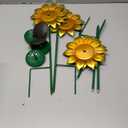 5pcs Sunflowers Yard Wind Spinners Outdoor Decoration Stakes Lawn Ornaments, Lawn Decorations Garden Stakes, Metal Outside Decorations for Metal Yard Art Flower Garden Decor, Sunflower Gift for Women