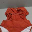 Women's Push Up Wrap Front Swimsuit One Piece Tummy Control Bathing Suits Bandeau Support Slimming Swimwear, Size L