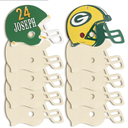 Large Size 7inch Wooden Baseball Cap Ornaments to Paint, DIY Blank Unfinished Wood Discs Ornament for Crafts Hanging Autumn Football Decorations 10PCS