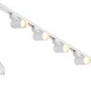 Plug in Track Lighting with Power Cord, 5-Light LED Track Lighting Kit with 39in Rail, Modern Kitchen GU10 Track Lighting Fixtures Plug in Ceiling Light with 13FT Plug Cord, White (No Bulbs)
